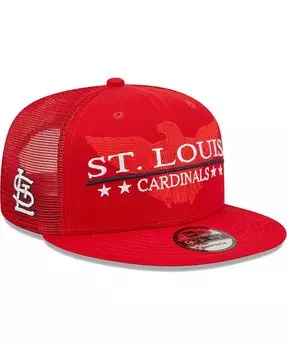 Мужская красная кепка St. Louis Cardinals Patriot Trucker 9FIFTY Snapback New Era