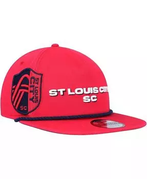 Мужская красная кепка St. Louis City SC Heritage The Golfer Snapback New Era, красный