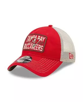 Мужская красная кепка Tampa Bay Buccaneers Devoted Trucker 9TWENTY Snapback New Era