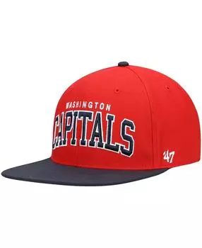 Мужская красная кепка Washington Capitals Captain Snapback '47 Brand