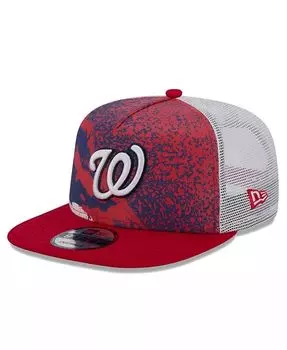 Мужская красная кепка Washington Nationals Court Sport 9Fifty Snapback New Era, красный
