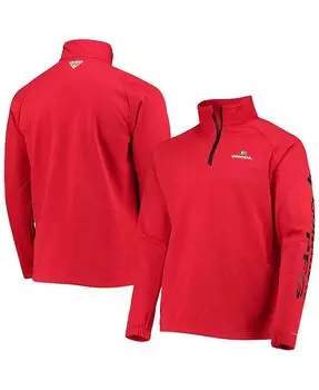 Мужская красная куртка Georgia Bulldogs Terminal Tackle из флиса реглан, омни-оттенок, с молнией на четверть Columbia, красный