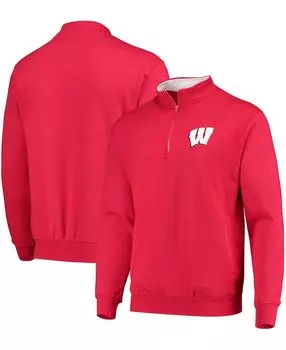 Мужская красная куртка wisconsin badgers tortugas logo с молнией на четверть Colosseum, красный