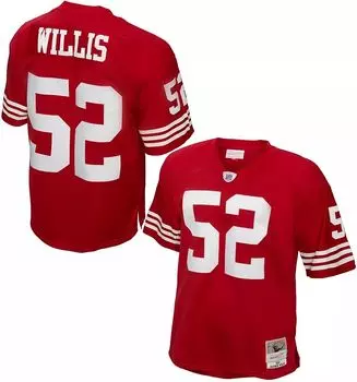 Мужская красная майка Mitchell & Ness San Francisco 49ers Патрик Уиллис № 52, 2007 г.