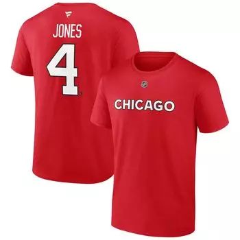 Мужская красная мужская футболка с именем и номером Seth Jones Chicago Blackhawks Special Edition 2.0 Fanatics