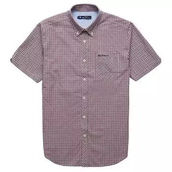 Мужская красная оксфордская рубашка в клетку Ben Sherman, красный