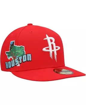 Мужская красная приталенная кепка Houston Rockets Stateview 59FIFTY New Era