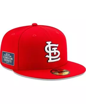 Мужская красная приталенная кепка St. Louis Cardinals On-Field World Tour London Series 2023 59FIFTY New Era