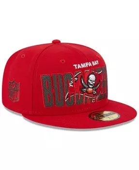 Мужская красная приталенная кепка Tampa Bay Buccaneers 2023 NFL Draft 59FIFTY New Era