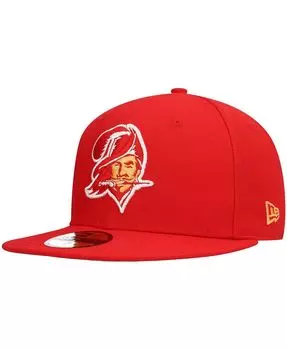Мужская красная приталенная кепка Tampa Bay Buccaneers Omaha Throwback 59FIFTY New Era