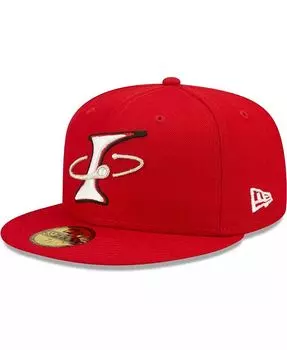Мужская красная приталенная шляпа Albuquerque Isotopes Albuquerque Albuquerque Authentic Collection 59FIFTY New Era, красный