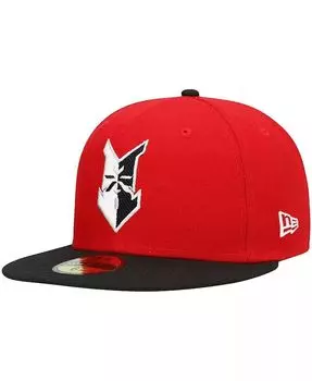 Мужская красная приталенная шляпа Indianapolis Indians Authentic Collection Team Home 59FIFTY New Era, красный