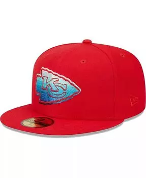 Мужская красная приталенная шляпа Kansas City Chiefs Gradient 59FIFTY New Era, красный