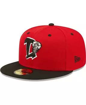 Мужская красная приталенная шляпа Lansing Lugnuts Authentic Collection Team Home 59FIFTY New Era