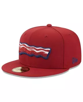 Мужская красная приталенная шляпа Lehigh Valley IronPigs Authentic Collection с альтернативным логотипом 59FIFTY New Era