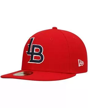 Мужская красная приталенная шляпа Louisville Bats Authentic Collection Road 59FIFTY New Era, красный