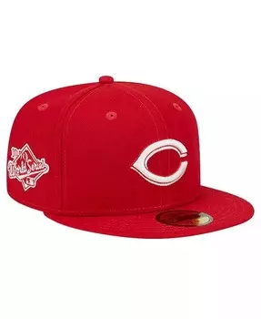 Мужская красная приталенная шляпа с логотипом Cincinnati Reds 59FIFTY New Era, красный
