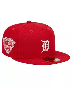 Мужская красная приталенная шляпа с логотипом Detroit Tigers 59FIFTY New Era, красный