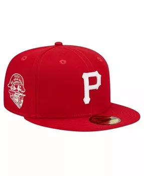 Мужская красная приталенная шляпа с логотипом Pittsburgh Pirates 59FIFTY New Era, красный