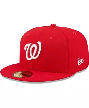 Мужская красная приталенная шляпа с логотипом Washington Nationals 59FIFTY New Era