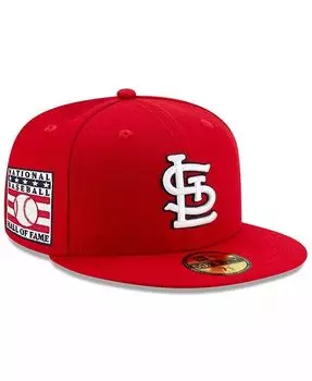 Мужская красная приталенная шляпа St. Louis Cardinals National Baseball Fame 59FIFTY New Era, красный