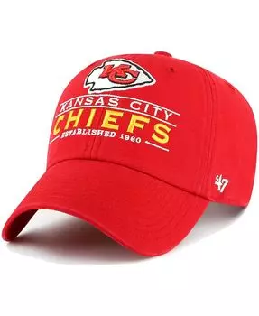 Мужская красная регулируемая кепка Kansas City Chiefs Vernon Clean Up '47 Brand