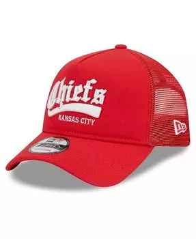 Мужская красная регулируемая кепка Kansas City Chiefs Caliber Trucker 9FORTY New Era, красный