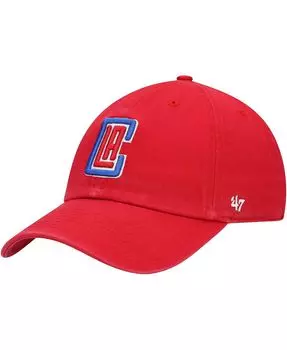 Мужская красная регулируемая кепка LA Clippers Team Clean Up '47 Brand