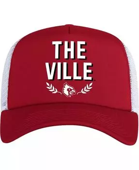 Мужская красная регулируемая кепка Louisville Cardinals Phrase Foam Front Trucker Adidas, красный