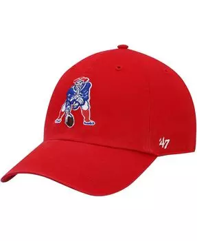 Мужская красная регулируемая кепка New England Patriots 47 года Clean Up Legacy '47 Brand