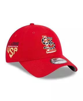 Мужская красная регулируемая кепка St. Louis Cardinals 4 июля 9TWENTY New Era