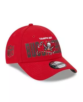 Мужская красная регулируемая кепка Tampa Bay Buccaneers 2023 NFL Draft 9FORTY New Era