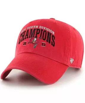 Мужская красная регулируемая кепка Tampa Bay Buccaneers 2022 NFC South Division Champions Clean Up '47 Brand, красный