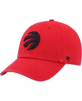 Мужская красная регулируемая кепка Toronto Raptors Team Clean Up '47 Brand