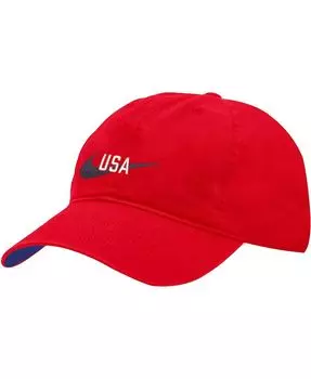 Мужская красная регулируемая кепка USWNT Campus Nike