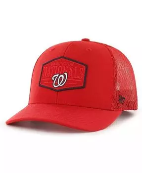 Мужская красная регулируемая кепка Washington Nationals Ridgeline с нашивкой в тон Trucker '47 Brand, красный