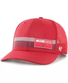 Мужская красная регулируемая шапка с дальномером Los Angeles Angels Brrr Trucker '47 Brand
