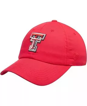 Мужская красная регулируемая шляпа с логотипом Texas Tech Red Raiders Primary Top Of The World, красный