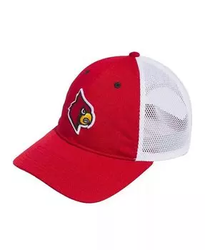 Мужская красная регулируемая шляпа с талисманом Louisville Cardinals с напуском Trucker Adidas, красный