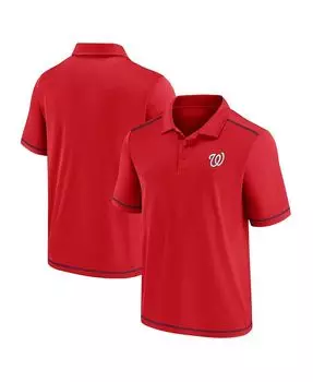 Мужская красная рубашка поло с логотипом washington nationals primary team Fanatics, красный