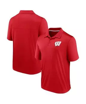 Мужская красная рубашка-поло с логотипом Wisconsin Badgers Fanatics, красный
