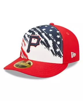 Мужская красная шляпа Pittsburgh Pirates, 4 июля 2022 г., низкопрофильная, облегающая шляпа 59FIFTY New Era