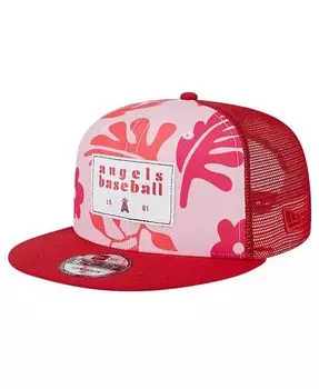 Мужская красная шляпа Snapback Los Angeles Angels Bikini Bottom Trucker 9FIFTY New Era, красный