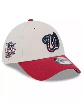 Мужская красная шляпа Washington Nationals 2024, 4 июля, 39THIRTY New Era, бежевый