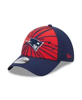 Мужская красная, темно-синяя кепка New England Patriots Shattered 39THIRTY Flex Hat New Era, красный
