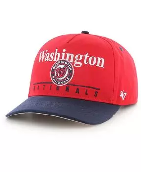 Мужская красная, темно-синяя кепка Washington Nationals в стиле ретро Super Hitch Snapback '47 Brand