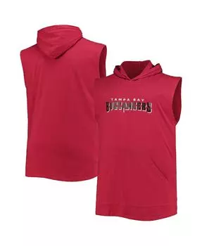 Мужская красная толстовка с капюшоном без рукавов tampa bay buccaneers big and tall muscle pullover Profile, красный