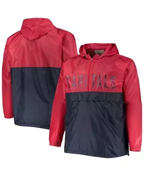 Мужская красная толстовка с капюшоном и капюшоном на молнии washington capitals big and tall anorak Profile, красный