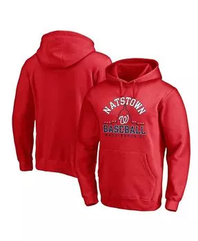 Мужская красная толстовка с капюшоном washington nationals natstown team с логотипом Fanatics, красный