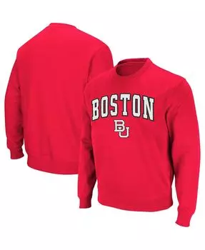 Мужская красная толстовка с круглым вырезом и логотипом boston university arch Colosseum, красный